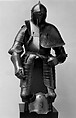 Jousting Armor (Rennzeug) 
and Matching Half-Shaffron, Steel, leather, paint, German, probably Dresden or Annaberg